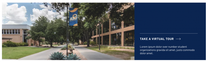 screenshot of the Image Feature Block content layout