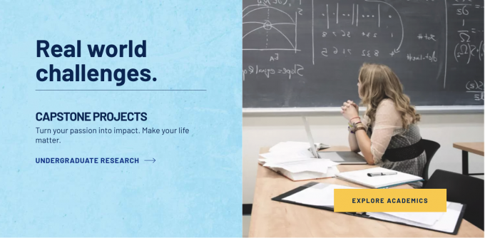 screenshot of the CTA Image Block content layout