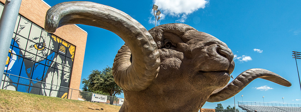 Bronze Ram statue