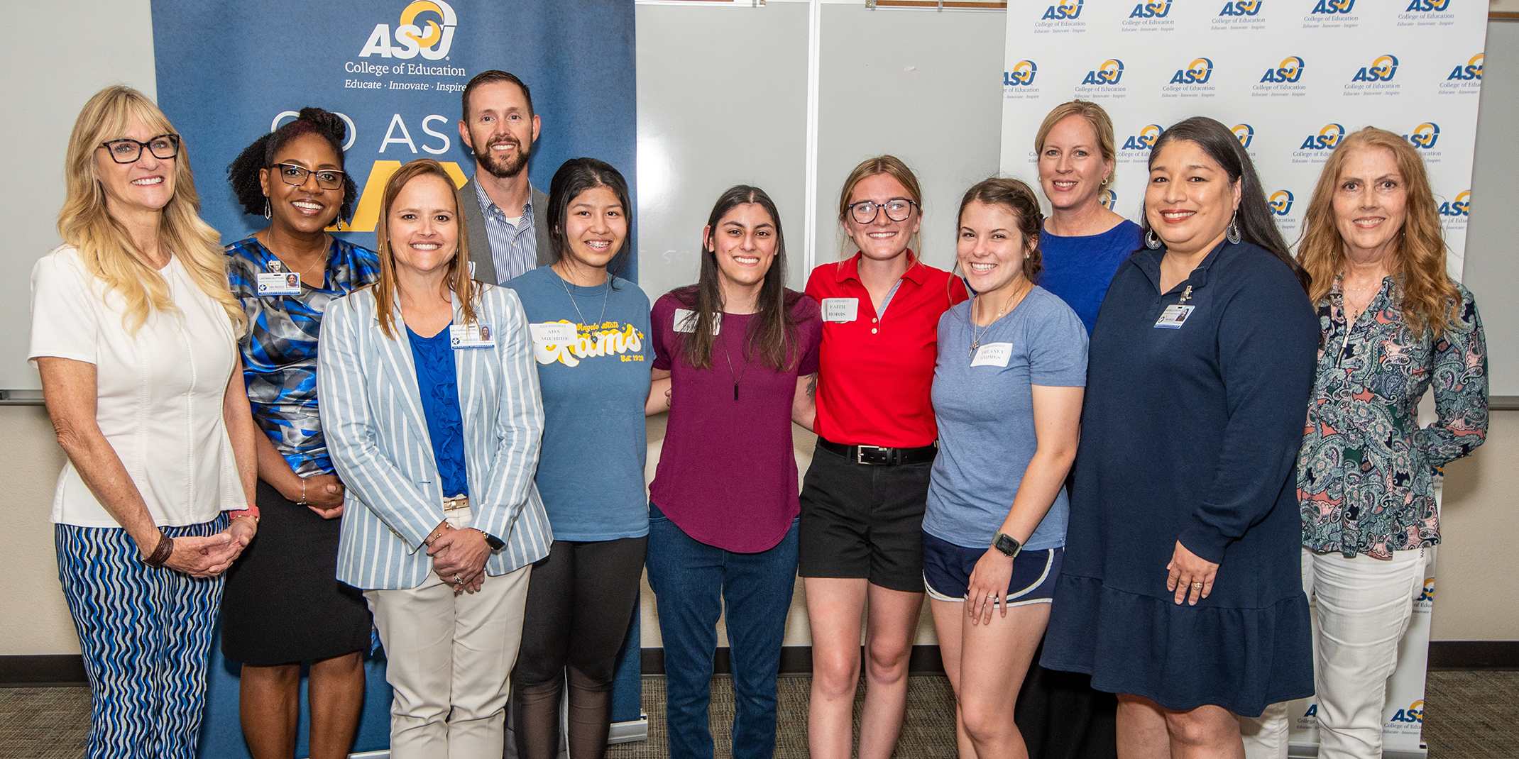 ASU and SAISD representatives with several of the first cohort of Ram Resident student-teachers