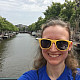While in Amsterdam, Tharp was able to take in the sights, including one of the city's most iconic canals.