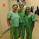 Ashton (middle) and another Atlantis fellow shadowing with a pediatric surgeon at St. George University Hospital