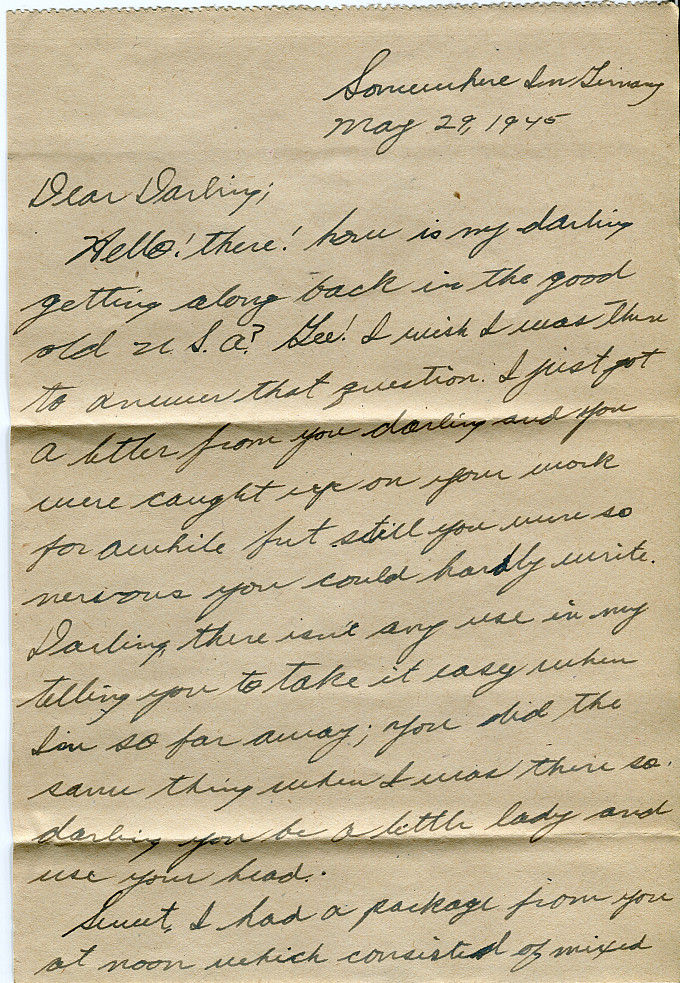 May 3, 1945 Letter, Page 1