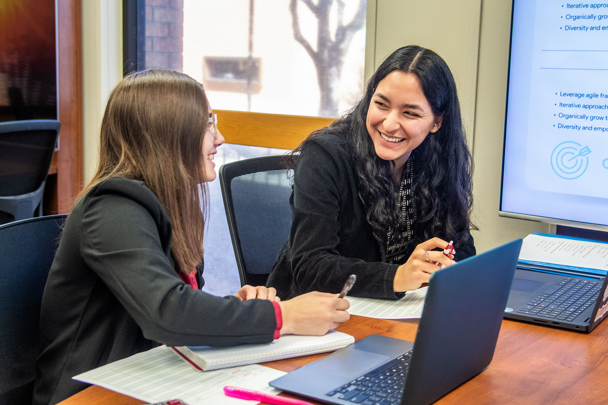 Students working together at a table