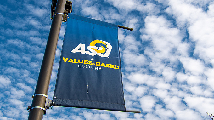 Value banner outside the mall 