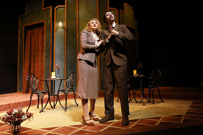 Students performing a play on stage
