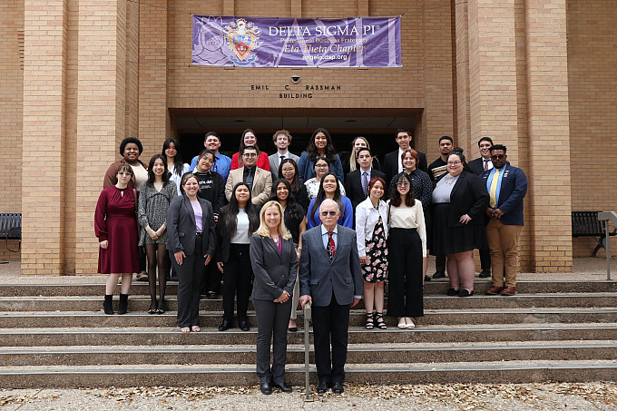 Group photo of ASU's Delta Sigma Pi chapter