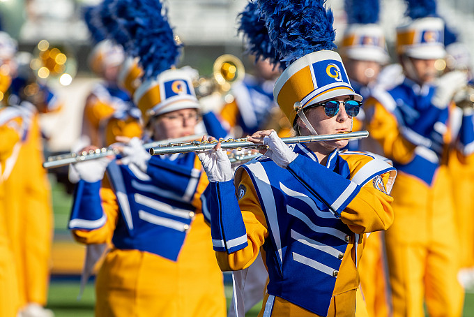 Ram Jam 2626 The Ram Band performing at halftime of a football game