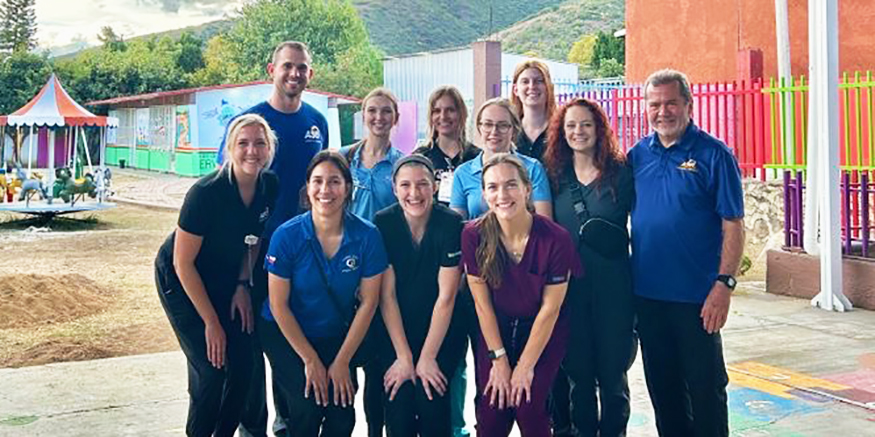 Group photo of Angelo State physical therapy students in Mexico